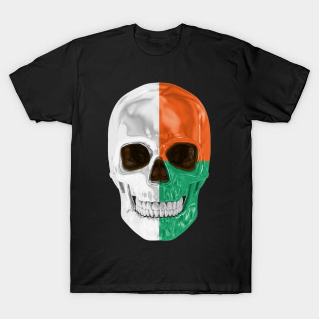 Madagascar Flag Skull - Gift for Malagasy With Roots From Madagascar T-Shirt by Country Flags